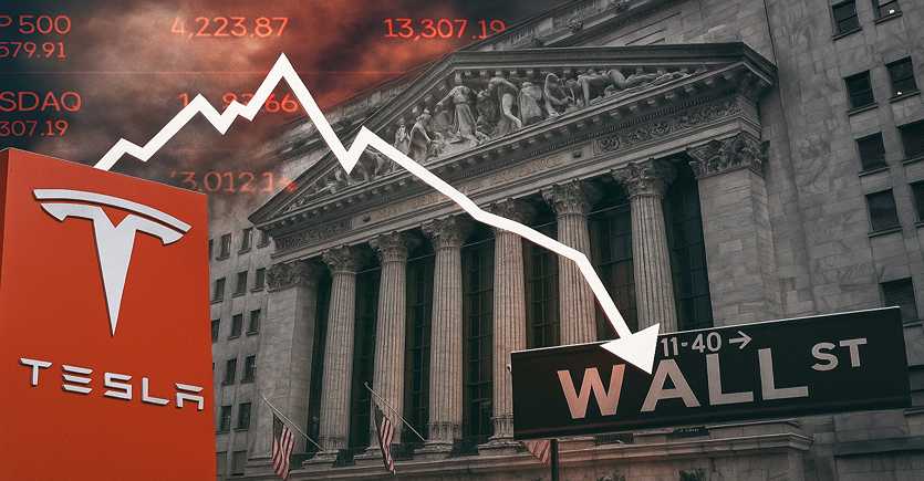 Saham Wall Street Ditutup Turun, Pasar Terimbas Oleh Penurunan Laba Tesla dan Ketegangan Dagang AS-Tiongkok